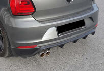 Volkswagen Polo 2010–2017 Zadný difúzor DPT (2014-2017, čierny lesk) fotografia 6