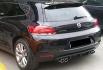 Volkswagen Scirocco 2008–2017 Zadný difúzor DPT V-2 (2008-2013, čierny vysoký lesk) fotografia 1