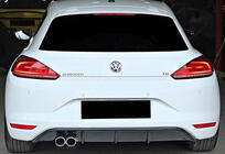 Volkswagen Scirocco 2008–2017 Zadný difúzor DPT V-5 (2014-2017, čierny lesklý) fotografia 2