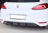 Volkswagen Scirocco 2008–2017 Zadný difúzor DPT V-5 (2014-2017, čierny lesklý) fotografia 1