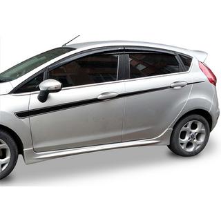 Bočné prahy DPT V-2 (HB, čierny lesklý) Ford Fiesta 2008–2017 fotografia 1