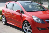 Opel Corsa D 2007–2014 Bočné prahy DPT V-1 (čierny lesk) fotografia 1