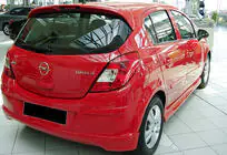Opel Corsa D 2007–2014 Bočné prahy DPT V-1 (čierny lesk) fotografia 2