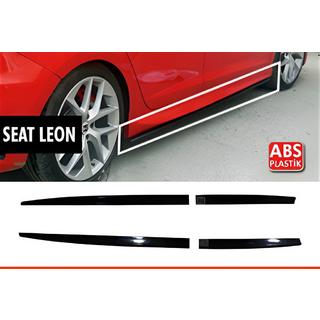 Bočné prahy DPT V-5 (čierny lesklý) Seat Leon 2013–2020