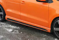 Volkswagen Polo 2010–2017 Bočné prahy DPT V-4 (na lakovanie) fotografia 1