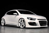 Volkswagen Scirocco 2008–2017 Bočné prahy DPT V-2 (lesklá čierna) fotografia 1