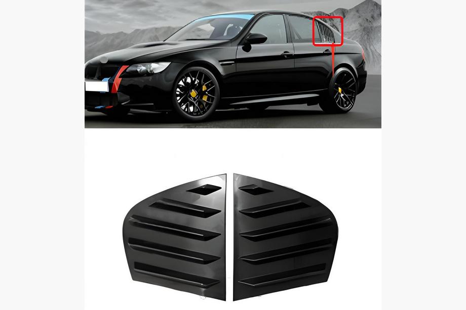 BMW 3 rad E90/E91 2005–2011 Lišty na zadné okná DPT (čierny lesk, 2 ks) Image