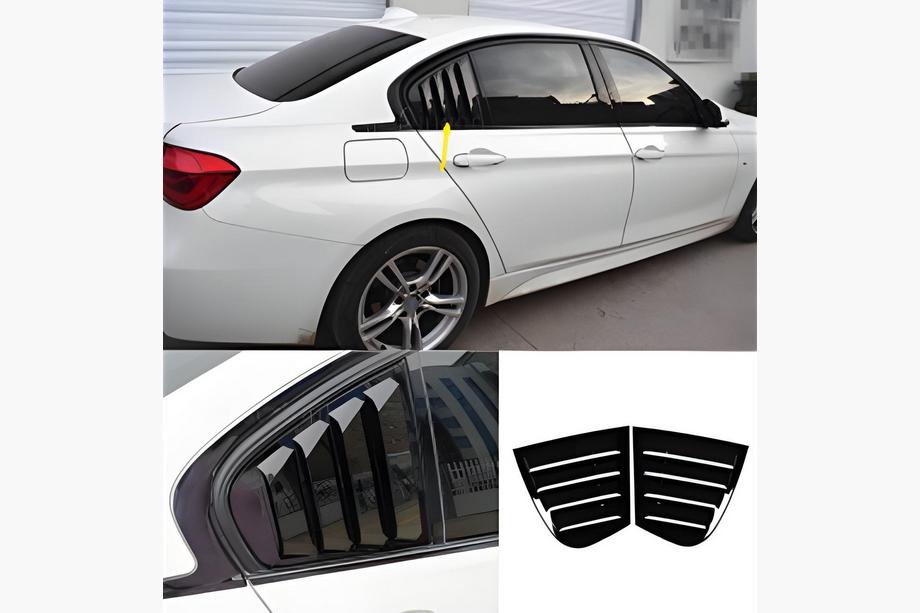 BMW rad 3 F30/F31 2012–2019 Lišty na zadné okná DPT (čierny lesk, 2 ks) Fotografia 1