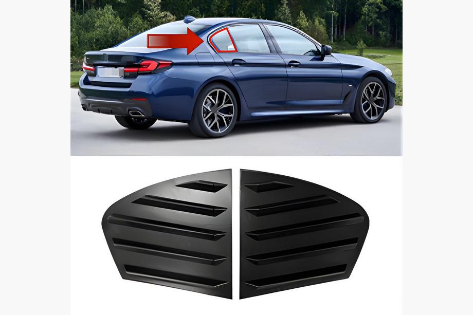 BMW 5. rad G30/G31 2017–2023 Lišty na zadné okná DPT (čierny lesk, 2 ks) Image