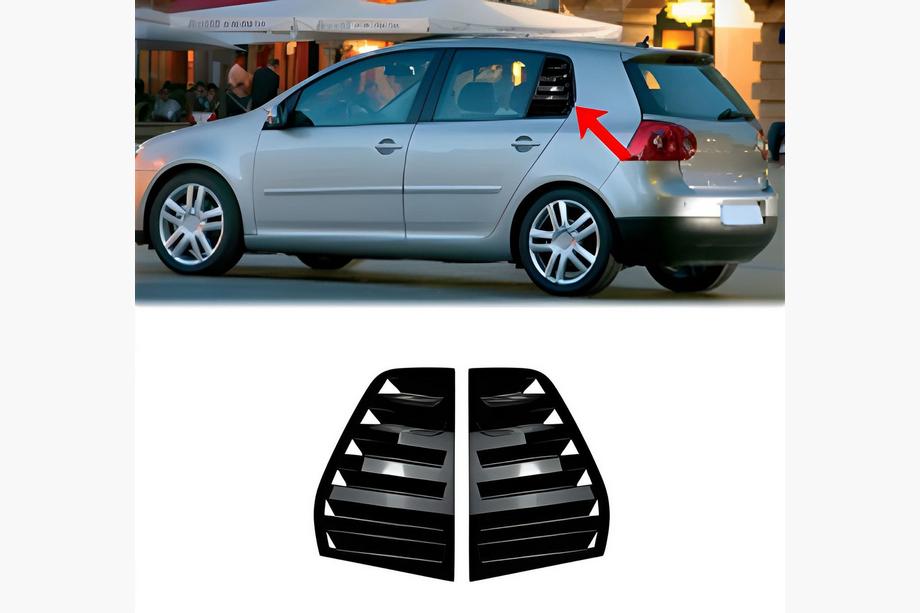 Volkswagen Golf 5 2003–2009 Lišty na zadné okná DPT (čierny lesk, 2 ks) Image