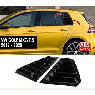 Kryty zadných bočných okien DPT V-1 (lesklá čierna, 2 ks) Volkswagen Golf 7/E-Golf 2012–2020