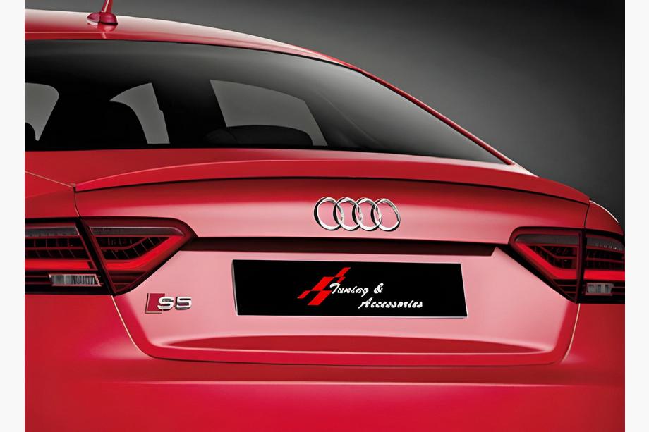 Audi A5 2007–2015 Zadný spojler DPT V-2 (pre Coupé, lesklá čierna) Fotografia 1
