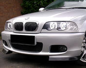 BMW 3 E46 1998–2006 Lip spojler predného nárazníka Flap DPT (čierny lesklý) fotografia 1
