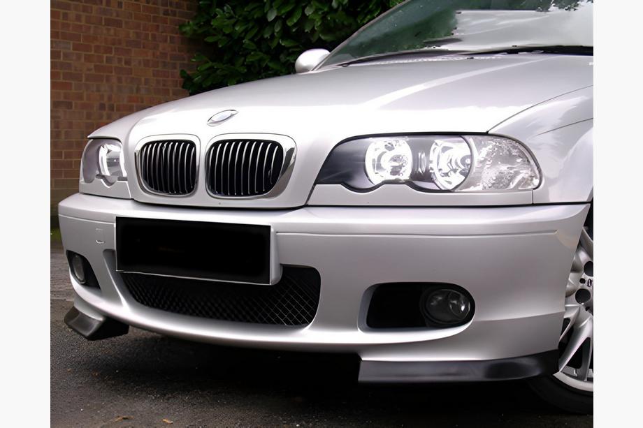 BMW 3 E46 1998–2006 Lip spojler predného nárazníka Flap DPT (čierny lesklý) Image