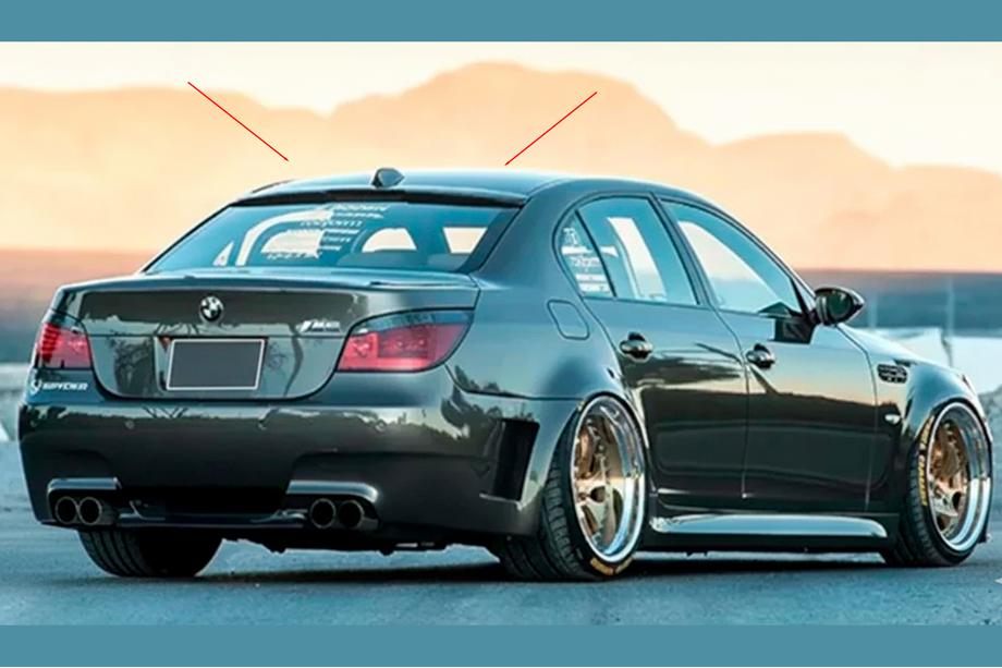 BMW 5. rad E60/E61 2003–2010 DPT V-2 spojler (čierny lesklý) Fotografia 1