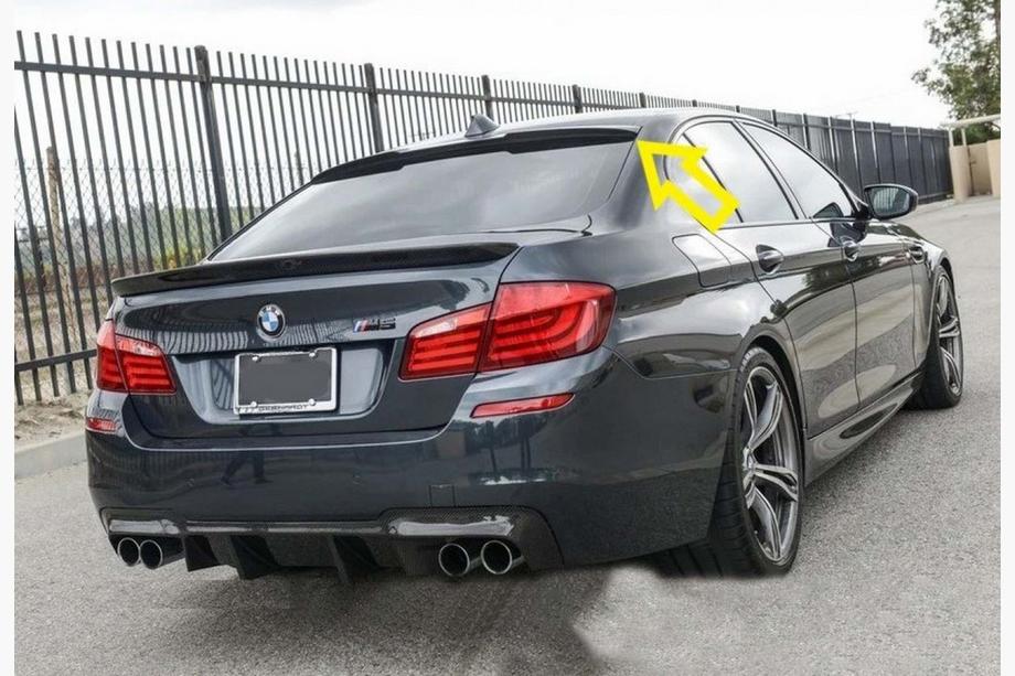 BMW 5. rad F10/F11 2010–2016 M4-Style V1 spoilerová lišta (pre F10, čierny lesk) Fotografia 3