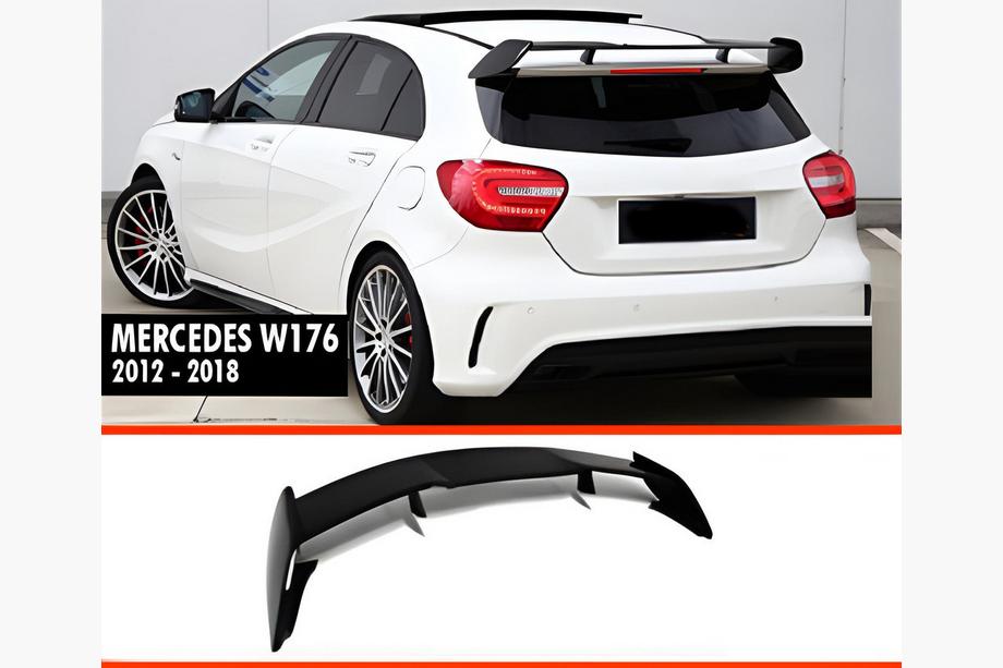 Mercedes A-class W176 2012–2018 Spojler DPT V-2 (čierny vysoký lesk) Fotografia 1