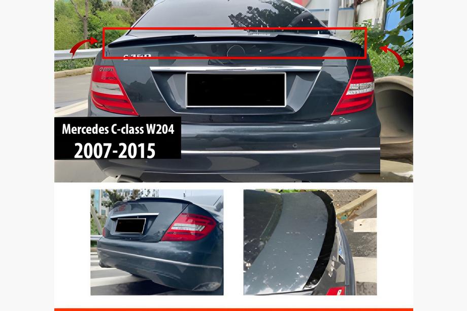 Mercedes trieda C W204 2007–2015 Spojler DPT V-1 (lesklá čierna) Image