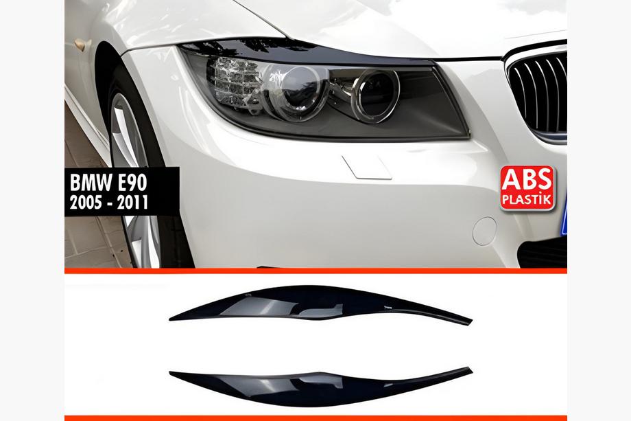 BMW 3 rad E90/E91 2005–2011 DPT mračítka na svetlá (2 ks, čierny lesk) Image