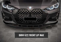 BMW 4. séria G22/23/26 2020– Predný lip DPT V-1 (pre G22/G23, lesklá čierna) fotografia 1