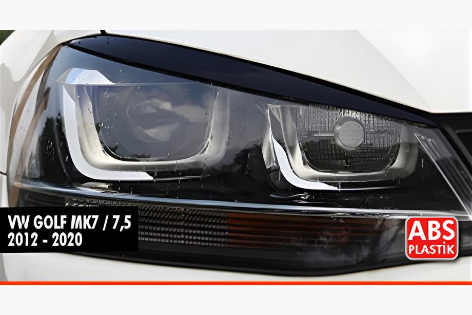 Volkswagen Golf 7/E-Golf 2012–2020 DPT mračítka na svetlá (2 ks, čierny lesk) Image