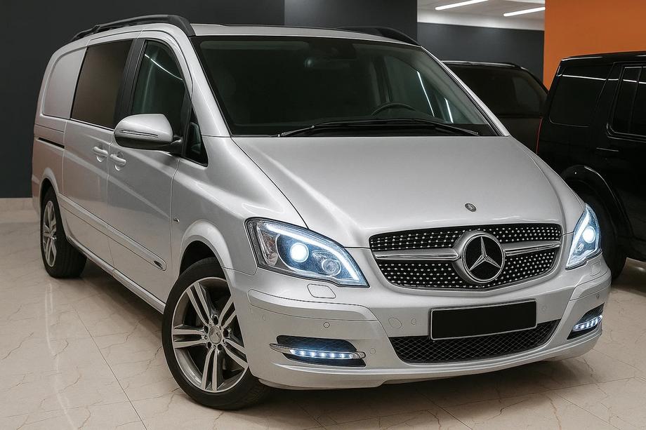 Mercedes Vito W639 2004–2014 Predná maska chladiča Diamond Silver (2010-2014) Fotografia 2