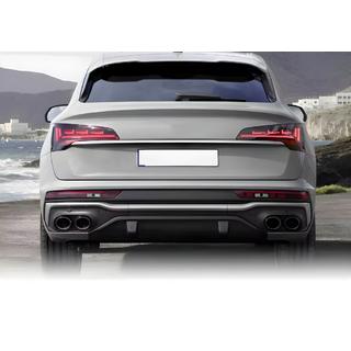 Zadný difúzor (2020-2024, s koncovkami výfuku Black) Audi Q5 2017–2025 fotografia 2