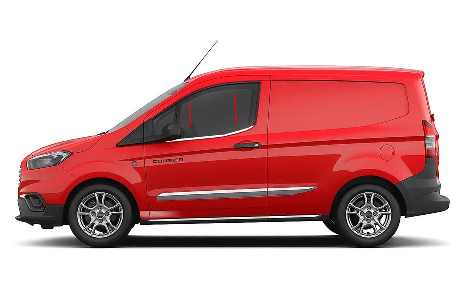 Ford Courier 2023– Okenné lišty Omsa Line (2 ks, nerez) Image