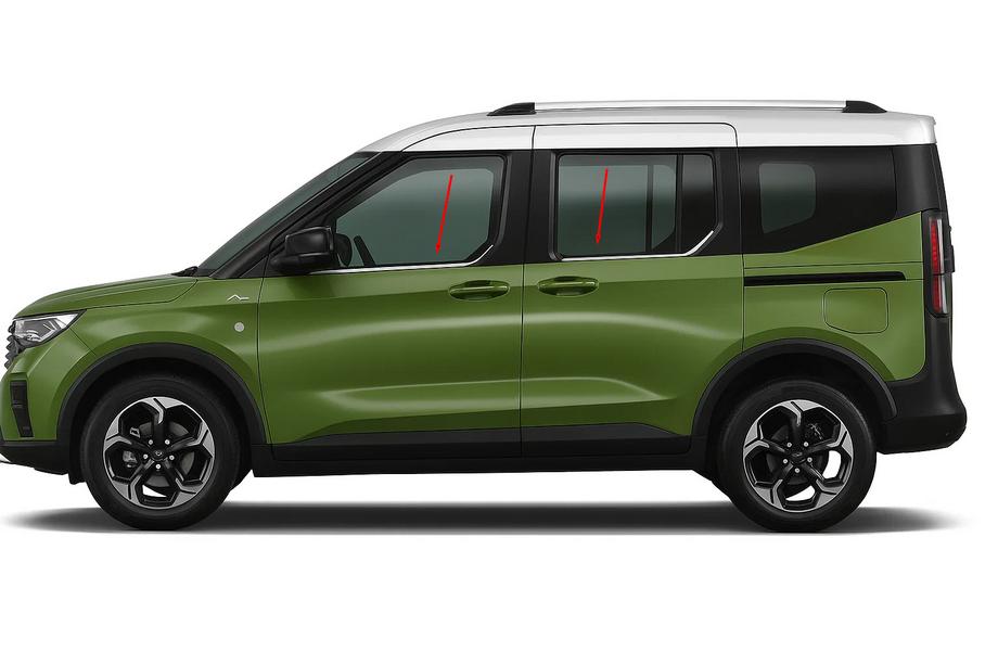 Ford Courier 2023– Okenné lišty Omsa Line (4 ks, nerez) Image
