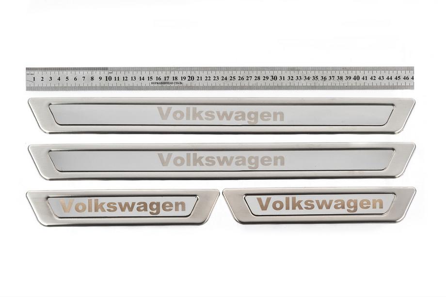 Volkswagen Univerzálne kryty prahov Volkswagen V-1 (4 ks, nehrdzavejúca oceľ) Fotografia 1