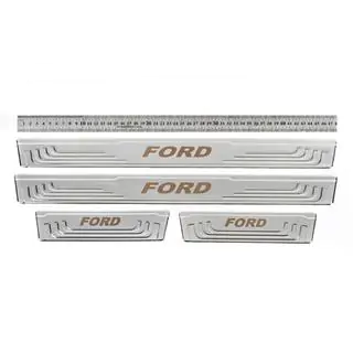 Univerzálne kryty prahov Ford V-2 (4 ks, nehrdzavejúca oceľ) fotografia 1