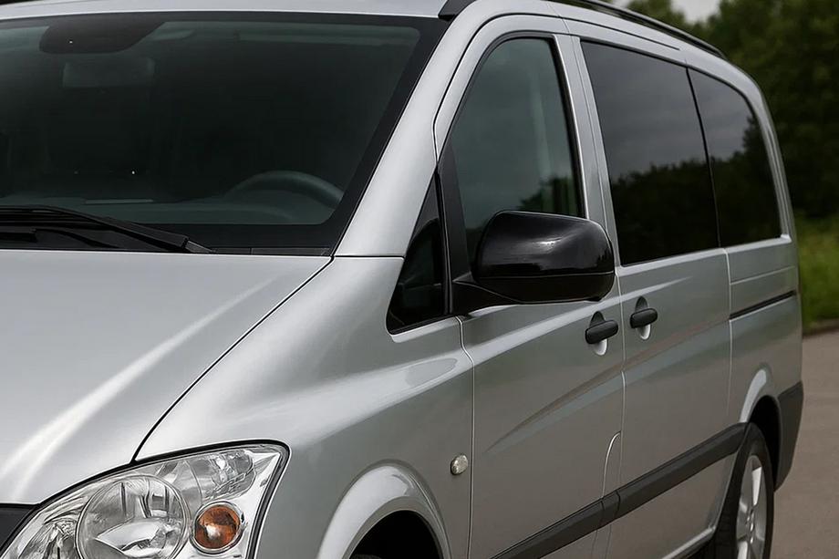Mercedes Vito W639 2004–2014 Kryty zrkadiel Čierne (2010-2014, nerez) Fotografia 1
