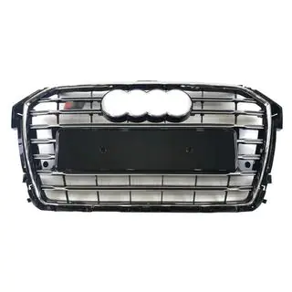 Predná maska S-style (2014-2018, čierna s chrómom) Audi A1 2010–2018 fotografia 1