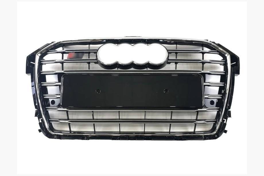 Audi A1 2010–2018 Predná maska S-style (2014-2018, čierna s chrómom) Image
