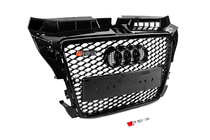 Audi A3 2003–2012 RS-style predná maska (2008-2012, čierna s chrómom) fotografia 3