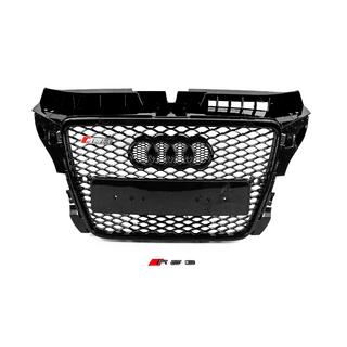 RS-style predná maska (2008-2012, čierna s chrómom) Audi A3 2003–2012 fotografia 1