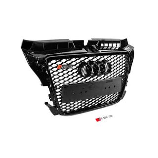 RS-style predná maska (2008-2012, čierna s chrómom) Audi A3 2003–2012 fotografia 3