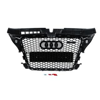 RS-style predná maska (2008-2012, čierna s chrómom) Audi A3 2003–2012 fotografia 4