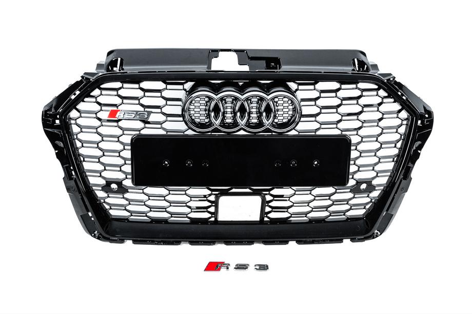 Audi A3 2012–2020 Predná maska RS štýl (2016-2020, čierna/sivá) Image