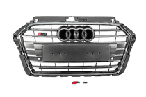Audi A3 2012–2020 Predná maska S-style (2016-2020, sivá s chrómom) fotografia 1