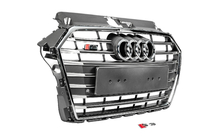 Audi A3 2012–2020 Predná maska S-style (2016-2020, sivá s chrómom) fotografia 3