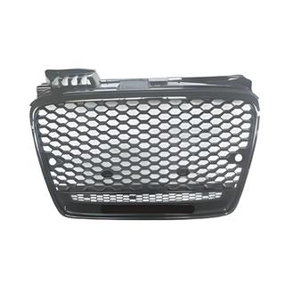 Predná maska RS-style V-1 (bez loga, čierna s chrómom) Audi A4 B7 2004–2008