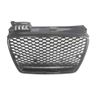 Predná maska RS-style V-2 (bez loga, čierna s chrómom) Audi A4 B7 2004–2008