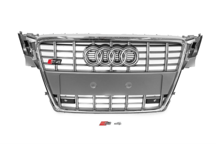 Audi A4 B8 2007–2015 Predná maska v štýle RS (2007-2011, sivá s chrómom) Image
