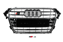 Audi A4 B8 2007–2015 Predná maska S-style (2012-2015, čierna s chrómom) fotografia 1