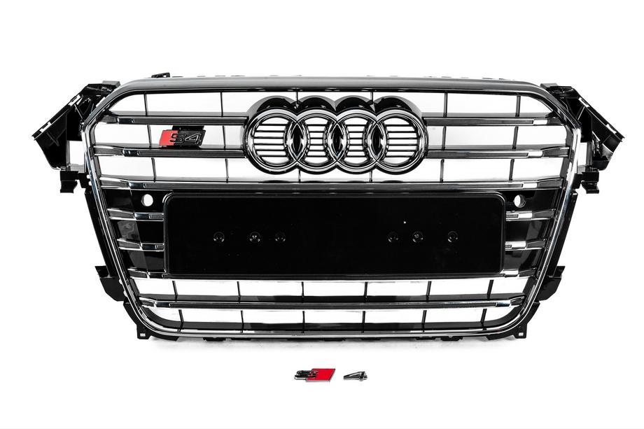 Audi A4 B8 2007–2015 Predná maska S-style (2012-2015, čierna s chrómom) Image