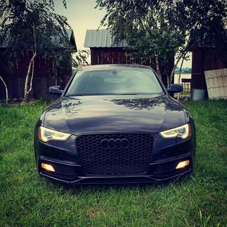 Predná maska v štýle RS (2011-2015, čierna) Audi A5 2007–2015 fotografia 2