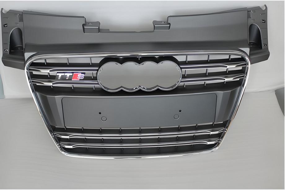 Audi TT 2006–2014 Predná maska chladiča S-style (2008-2014, čierna s chrómom) Image
