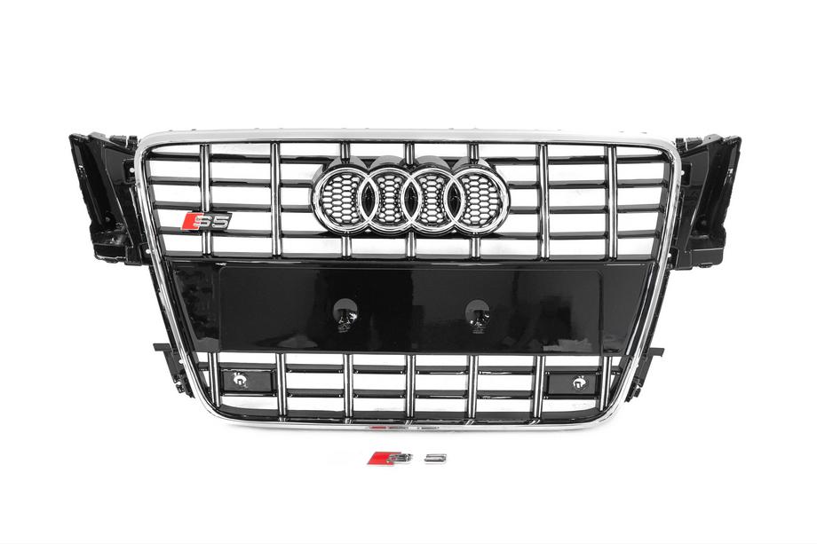 Audi A5 2007–2015 Predná maska chladiča S-style (2007-2011, čierna s chrómom) Image