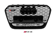 Audi A6 C7 2011–2017 Predná čierna maska RS-style s nápisom Quattro (2011-2014) fotografia 1